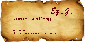 Szatur Györgyi névjegykártya
