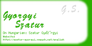 gyorgyi szatur business card